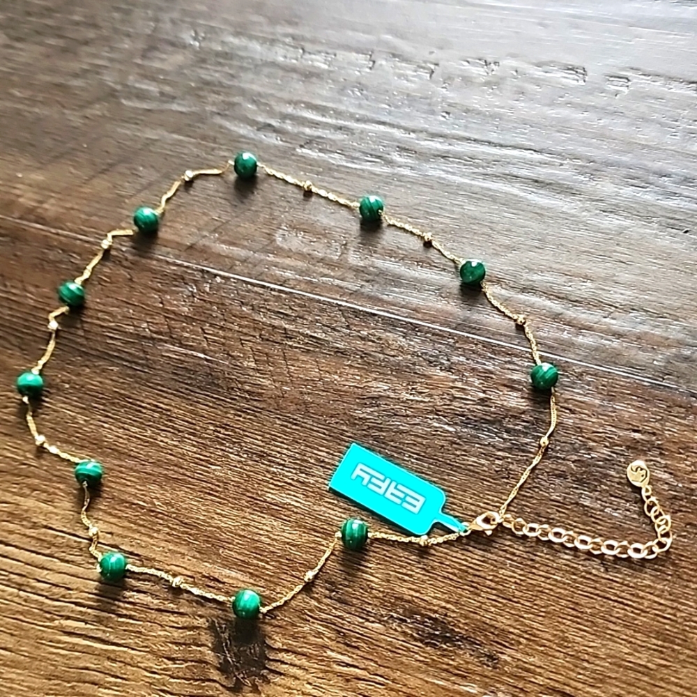 Effy Gold malachite necklace